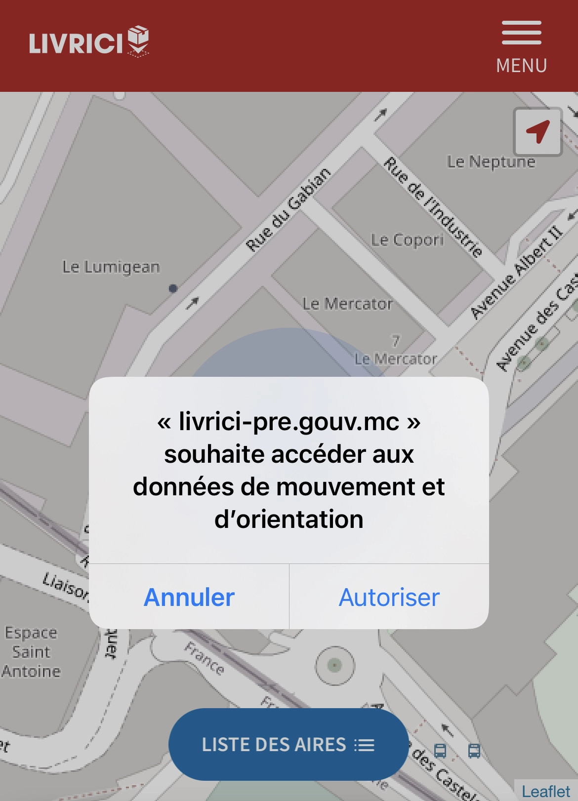 Didacticiel - Géolocalisation - Accepter